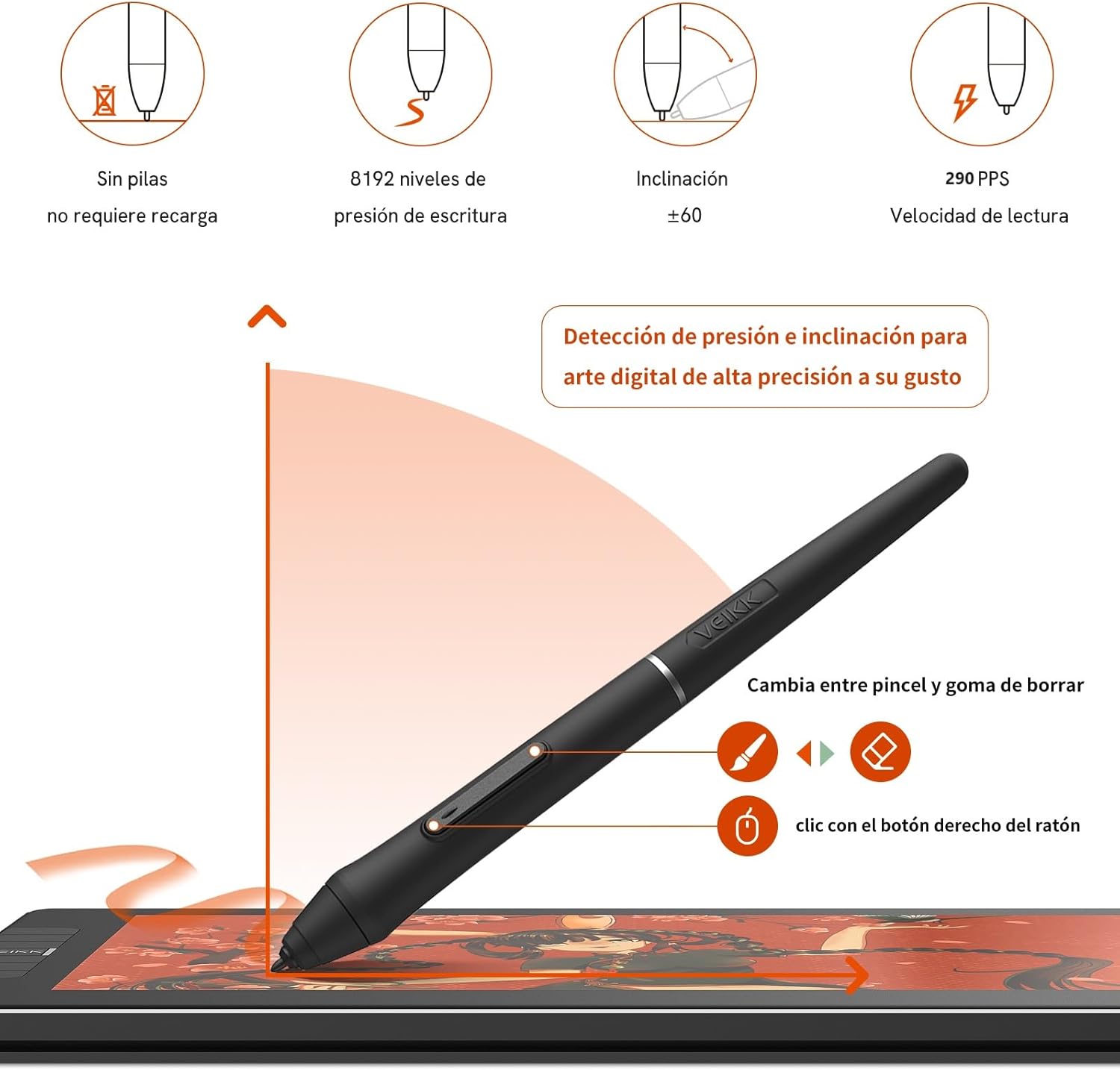 VEIKK VK1200 Pen Features