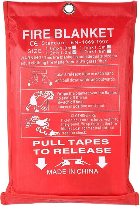 Fire Blanket for Home and Kitchen, Emergency Fire Retardant Blankets for Camping Grill Office Warehouse Picnic and BBQ