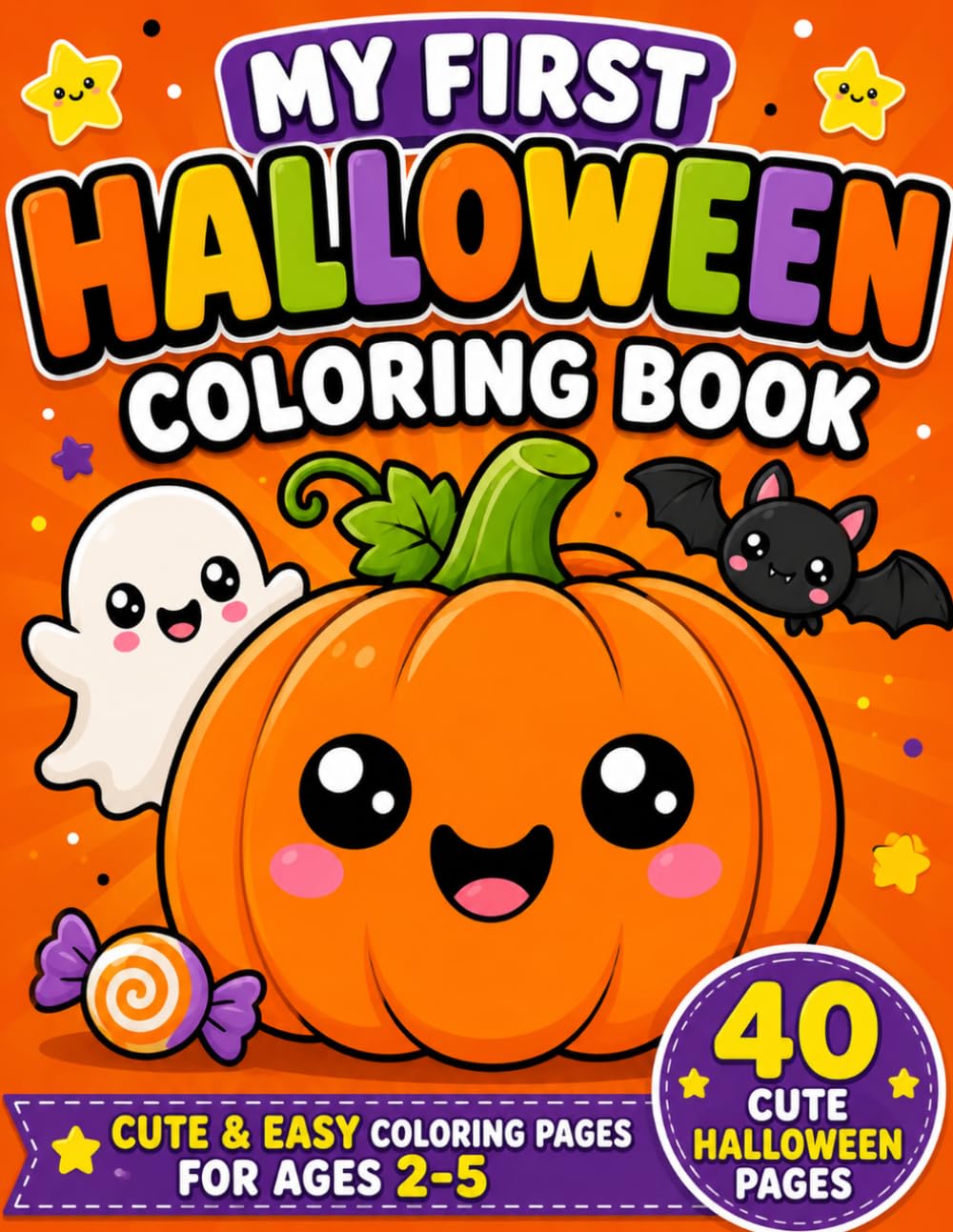 My First Halloween Coloring Book: Cute Halloween Coloring Pages for Toddlers Ages 2-5