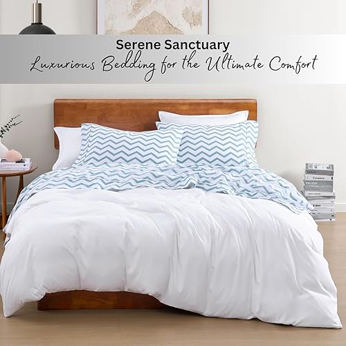 Miniatura 7 de LANE LINEN Juego de sábanas tamaño Queen de 4 piezas, 100 % algodón orgánico puro tejido de percal de fibras largas, para colchones de hasta 15