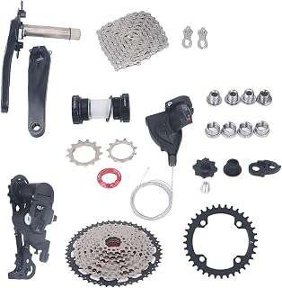 DAUZ 9-speed 50T Flywheel, Aluminum Alloy Multi-layer Flywheel Bike Gear Kit for Modification