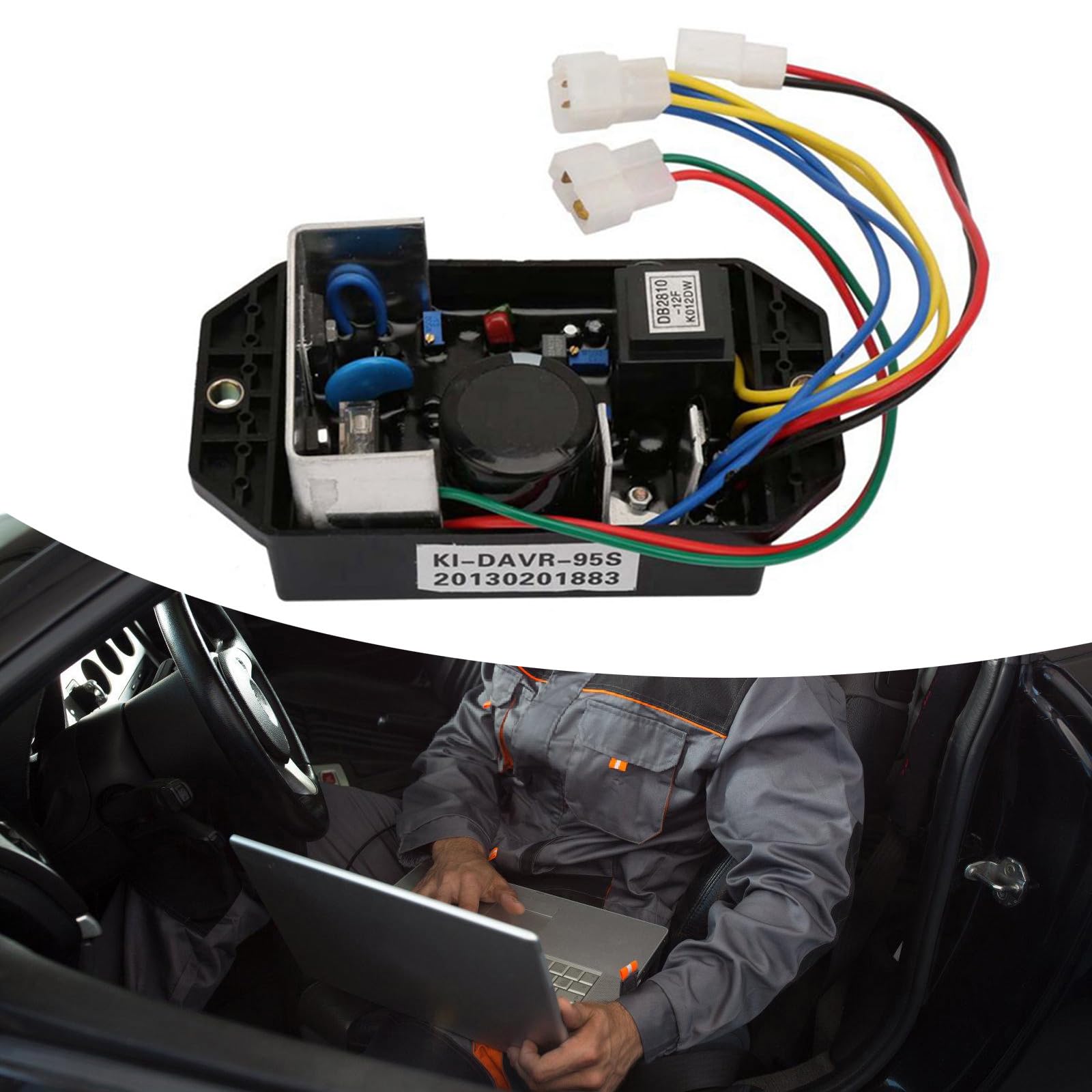 Regolatore Tensione Automatico Professionale KIDAVR-95S per Generatore Monofase con Protezioni da Sovraccarico Elettricità per Eventi Commerciali da Campeggio All'aperto