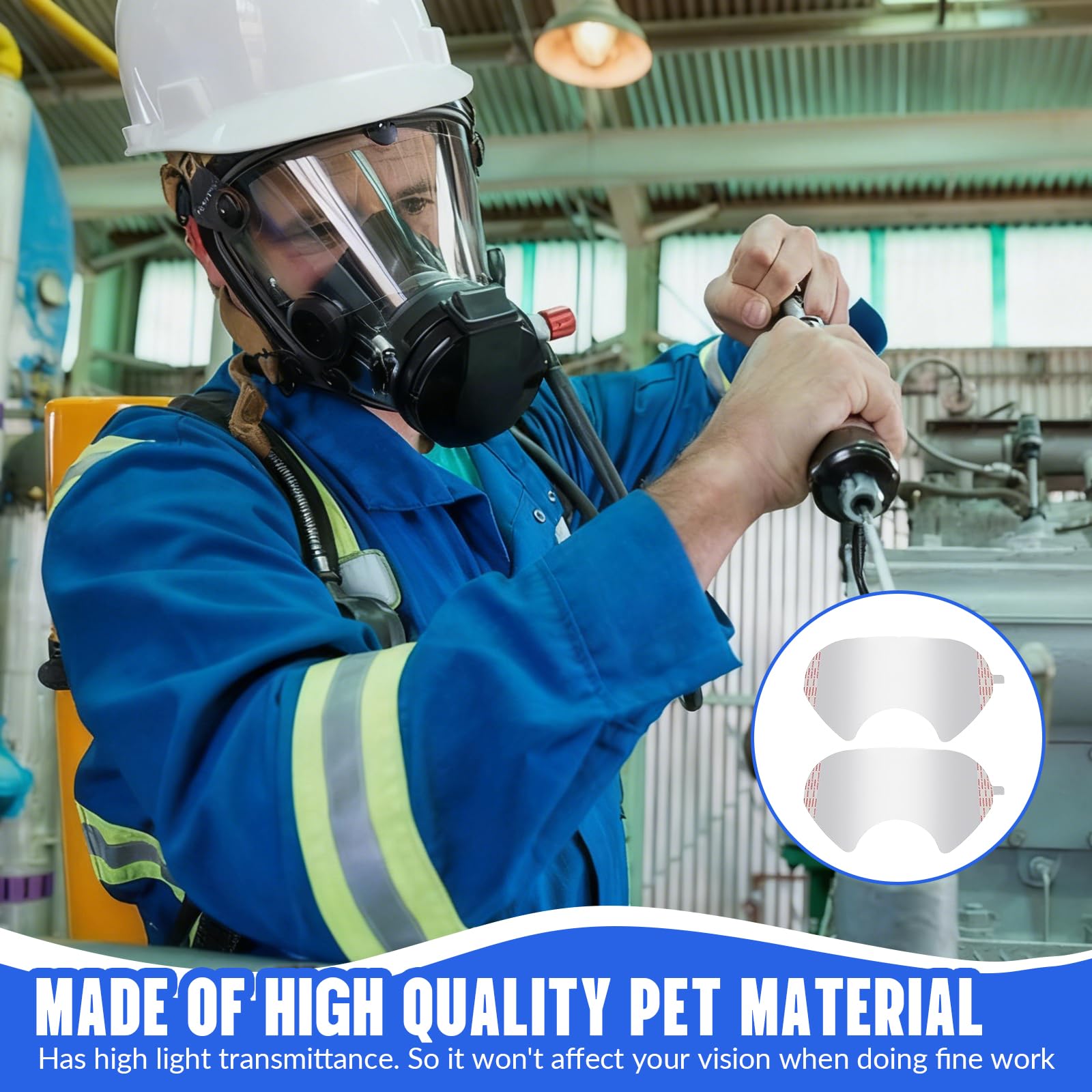50 coperture per lenti a strappo, pellicola protettiva per maschera respiratoria integrale da 3 m serie 6885 6800 6900 6000
