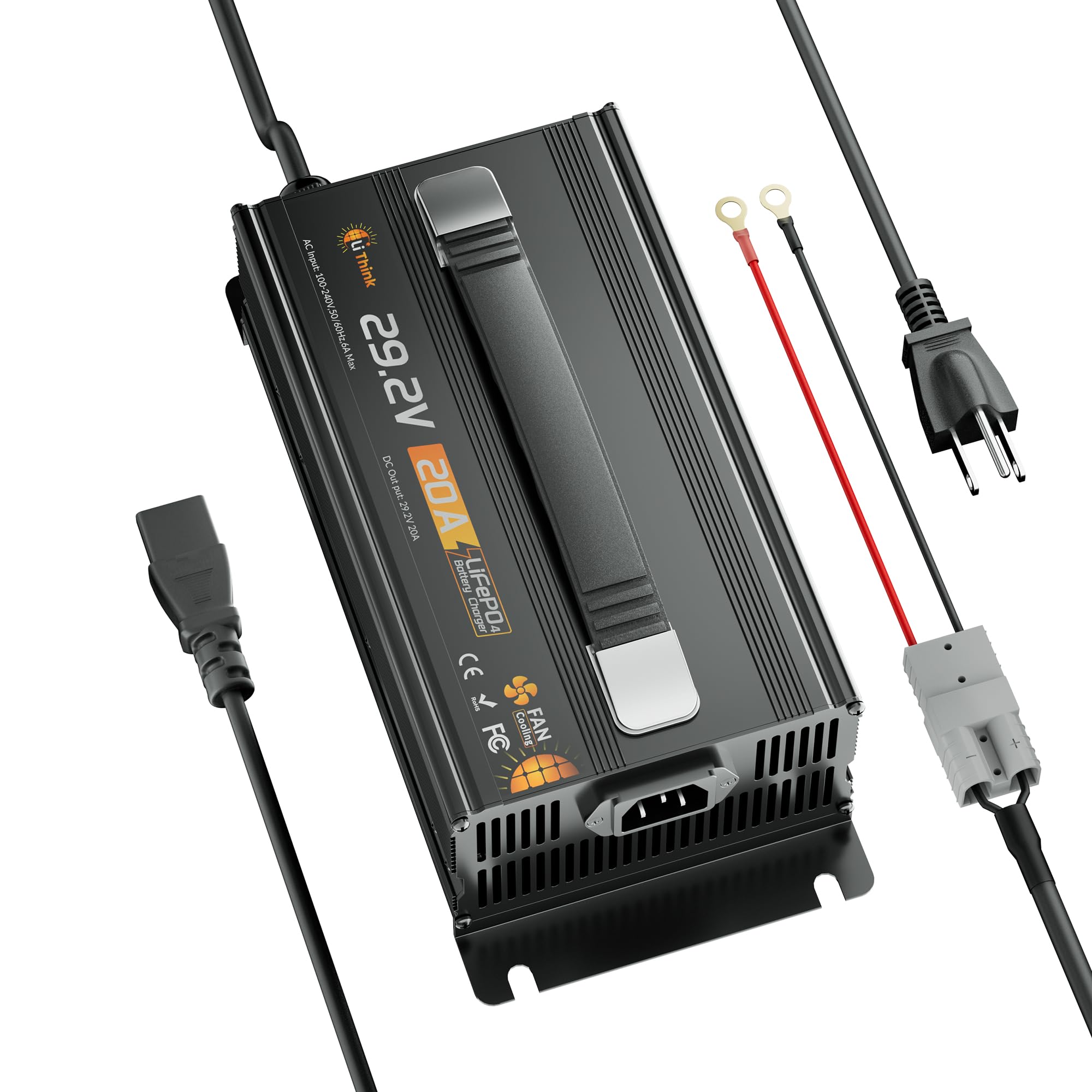 Caricabatterie al litio da 29,2 V, 20 A, per batteria al litio LiFePO4 da 24 V