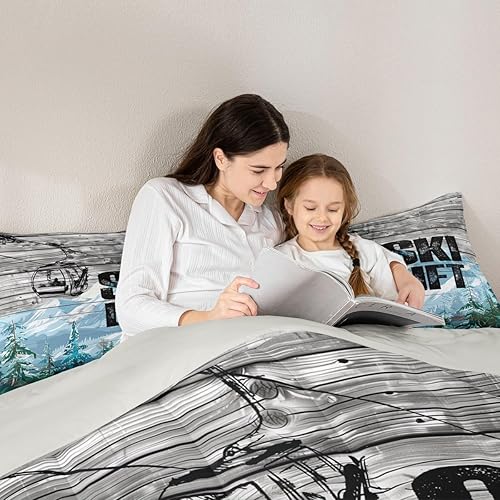 Miniatura 16 de Castle Fairy Juego de edredón de hongos, tamaño matrimonial, juego de ropa de cama de 3 piezas para decoración de habitación de niños y niñas, juego