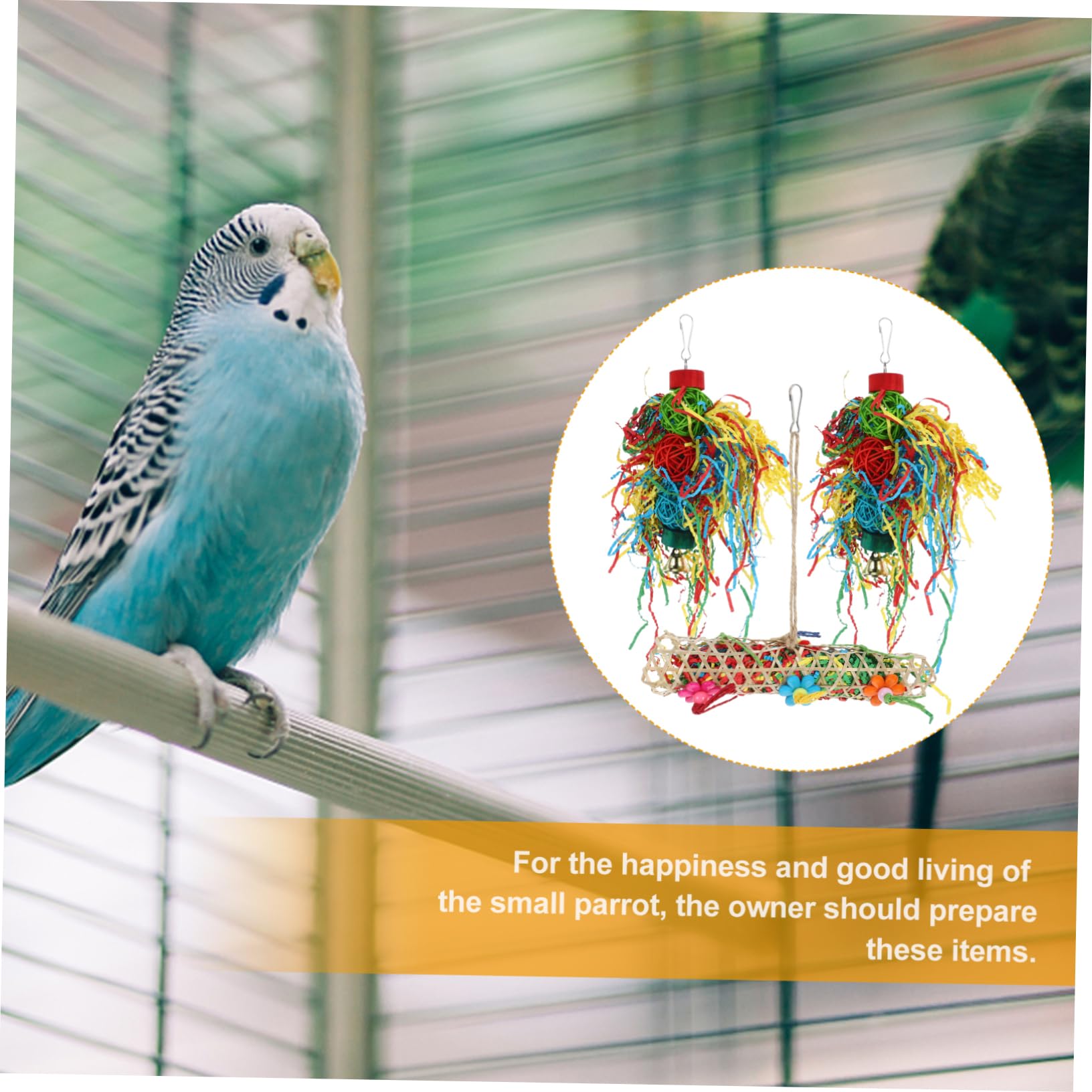 POPETPOP 15 Pièces Jouet Perroquet Fournitures pour Animaux Oiseau Suspendu Jouet Grand pour Oiseaux Joli des Oiseaux ustensiles de cône Provisions Combinaison Bois