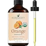Handcraft Blends Organic Orange Essential Oil - 1 Fl Oz - 100% Pure and Natural - Premium Grade Essential Oil for Diffuser and Aromatherapy