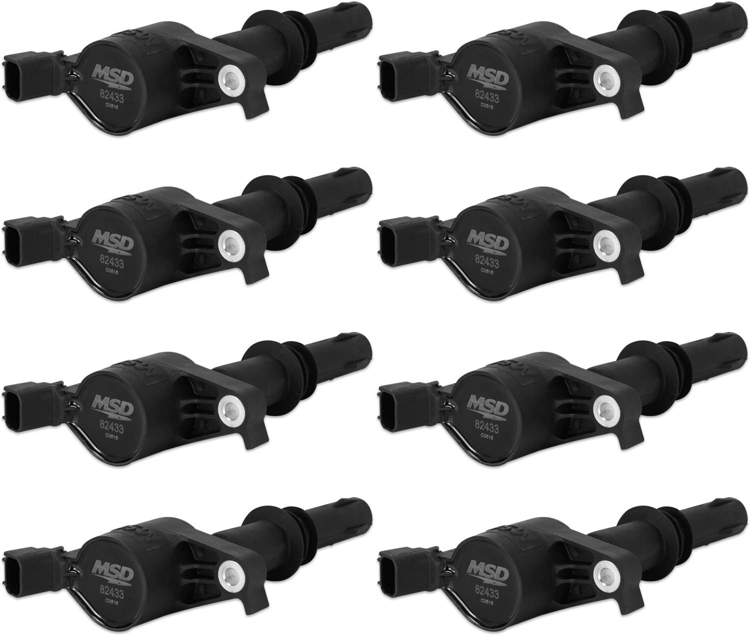 MSD 824383 Ignition Coils, Blaster Series, Black, 8-Pack