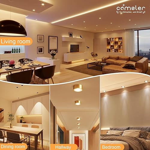 Miniatura 6 de comzler Bombilla LED GU10, 2700 K, blanco suave, equivalente a halógeno de 50 W, bombilla GU10 de repuesto para halógenos, focos empotrados, ángulo