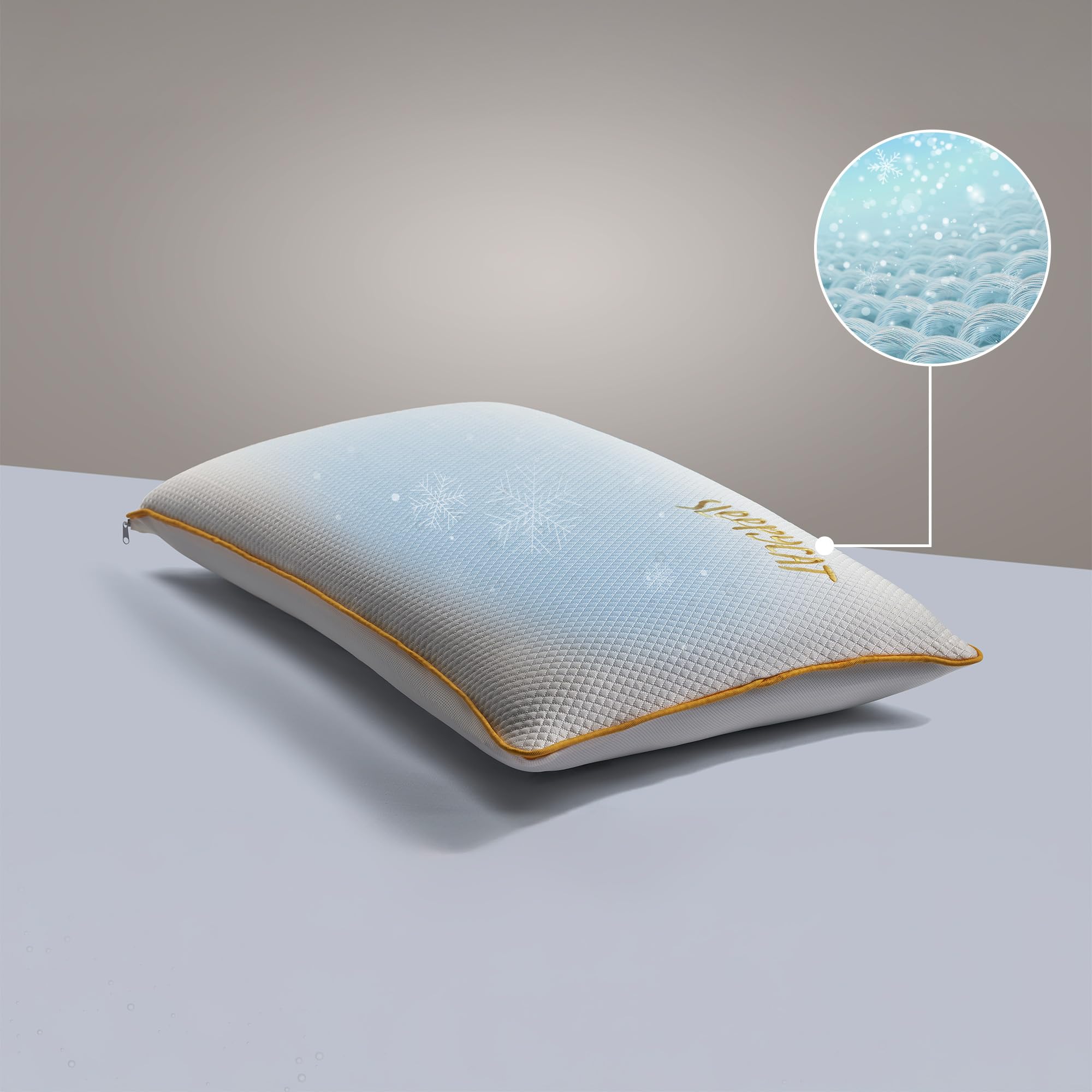 SleepyCat Orthopedic CoolTEC™ Memory Foam Pillow for Better Shoulder and Neck Support, 1 Piece (Standard Size, 25x16 inches, White) (B09XF967YW) Amazon Price History, Amazon Price Tracker
