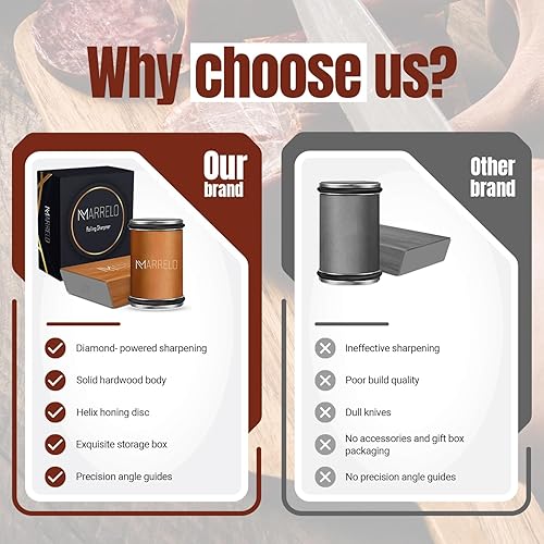 Miniatura 6 de Kit de afilador de cuchillos rodantes, afilador de rodillos de diamante y cerámica con ángulos magnéticos de 1520 para cocina, chef y cuchillos al