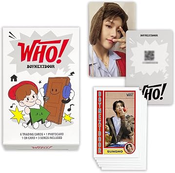 BOYNEXTDOOR - 1ST SINGLE ALBUM [WHO!] Weverse Albums Ver. Out Box + Trading Card + QR Card + Photocard + 3 Extra Photocards