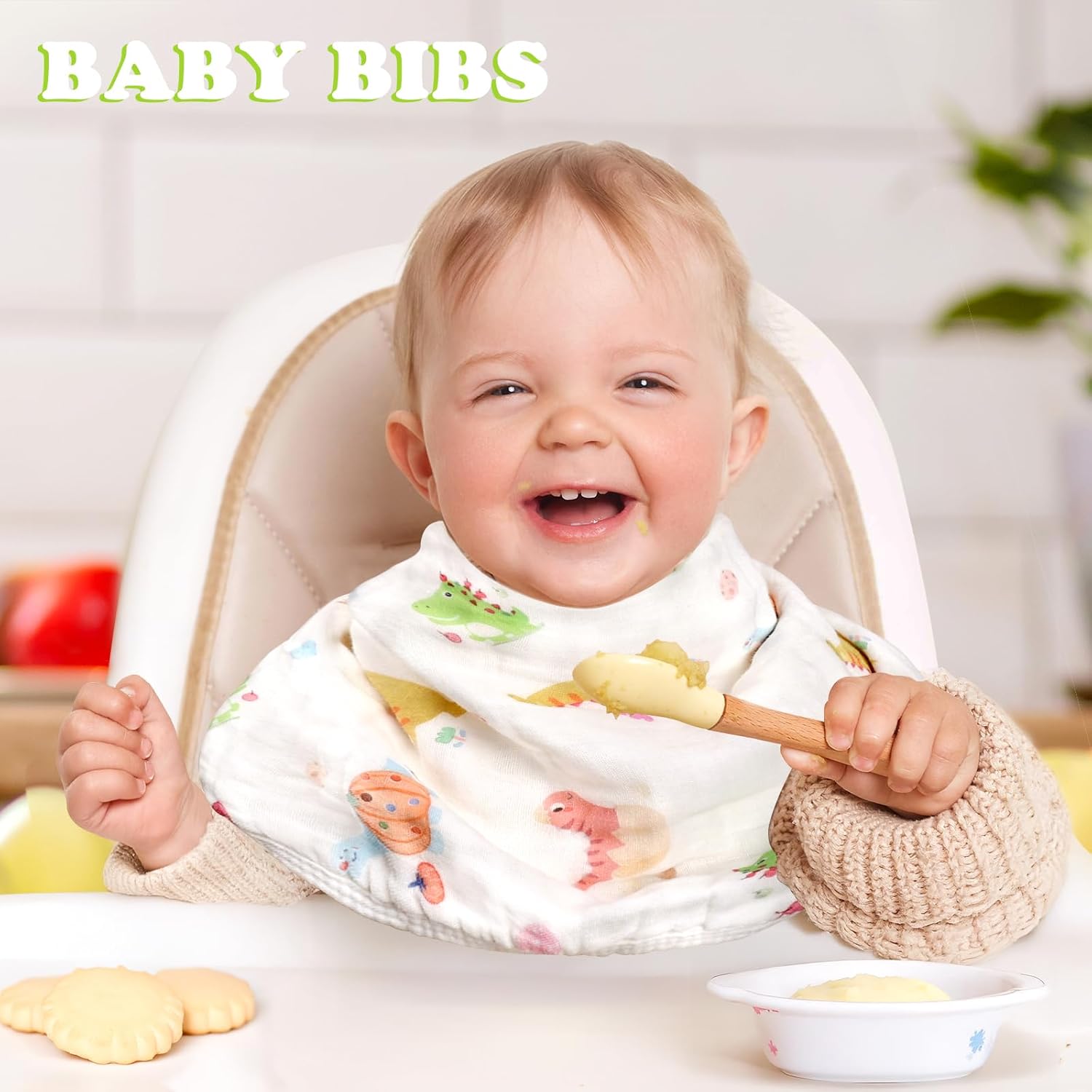 Baby Burp Cloths Muslin Washcloths 6 Pack Muslin Burp Cloths 100% Cotton Large 20''x12'' Soft 6 Layers Baby Burp Rags for Boys Girls Baby Essentials for Newborn Gift Machine Washable - Image 6