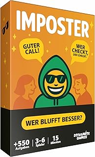 Imposter – Wer ist der Hochstapler? | +550 Aufgaben | das virale Partyspiel | Bluffen, Raten & Lachen für Spielabende & Partys | Lustiges Kartenspiel für Freunde & Familie ab 12 Jahren