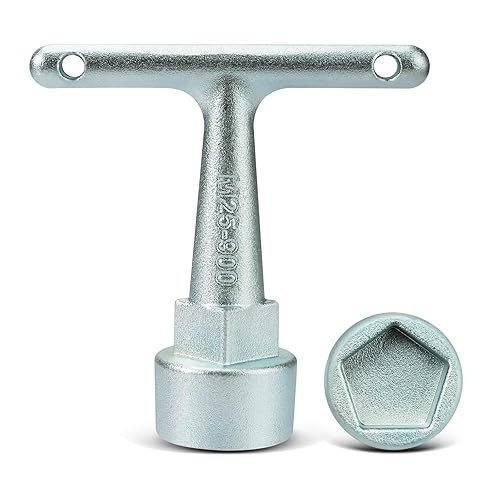 VIDABTE Water Meter Wrench for Pentagon Socket, Curb Stop Wrench, Water Valve Shut Off Tool for Penta Socket, Pentagon Curb Box Key