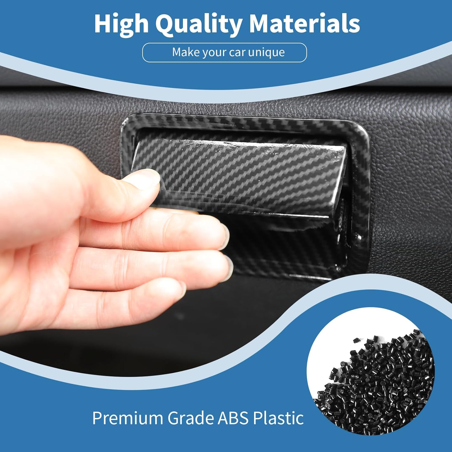 for Colorado Glove Box Latch Handle Cover Trim Fit for Chevy Colorado/GMC Canyon 2014-2022 Black Carbon Fiber Interior Accessories 1pcs