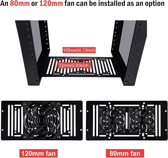 GeeekPi 4U Server Rack, 10 inch Mini Network Rack for Network, Servers, Audio, and Video Equipment, DeskPi RackMate T0 Rackmount, 7.87 inch Depth