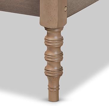 Baxton Studio Platform, Double, Weathered Grey
