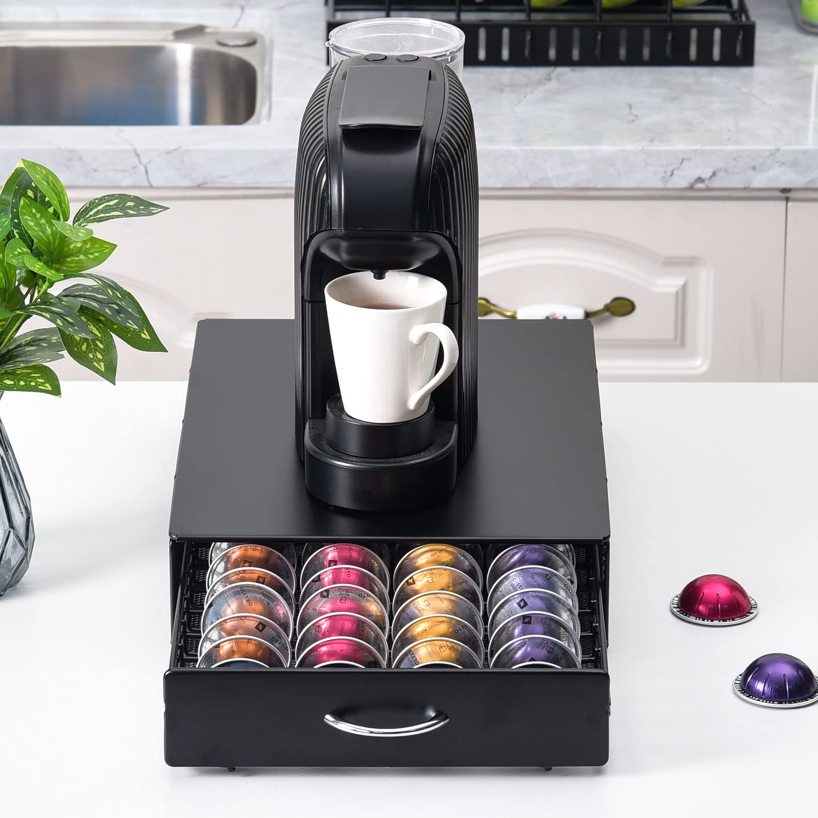 Porta Capsule Da Caffè PopHMN | Organizer Per Nespresso, Lavazza & Altre Marce | Design A Tazza, Nero - Foto 4