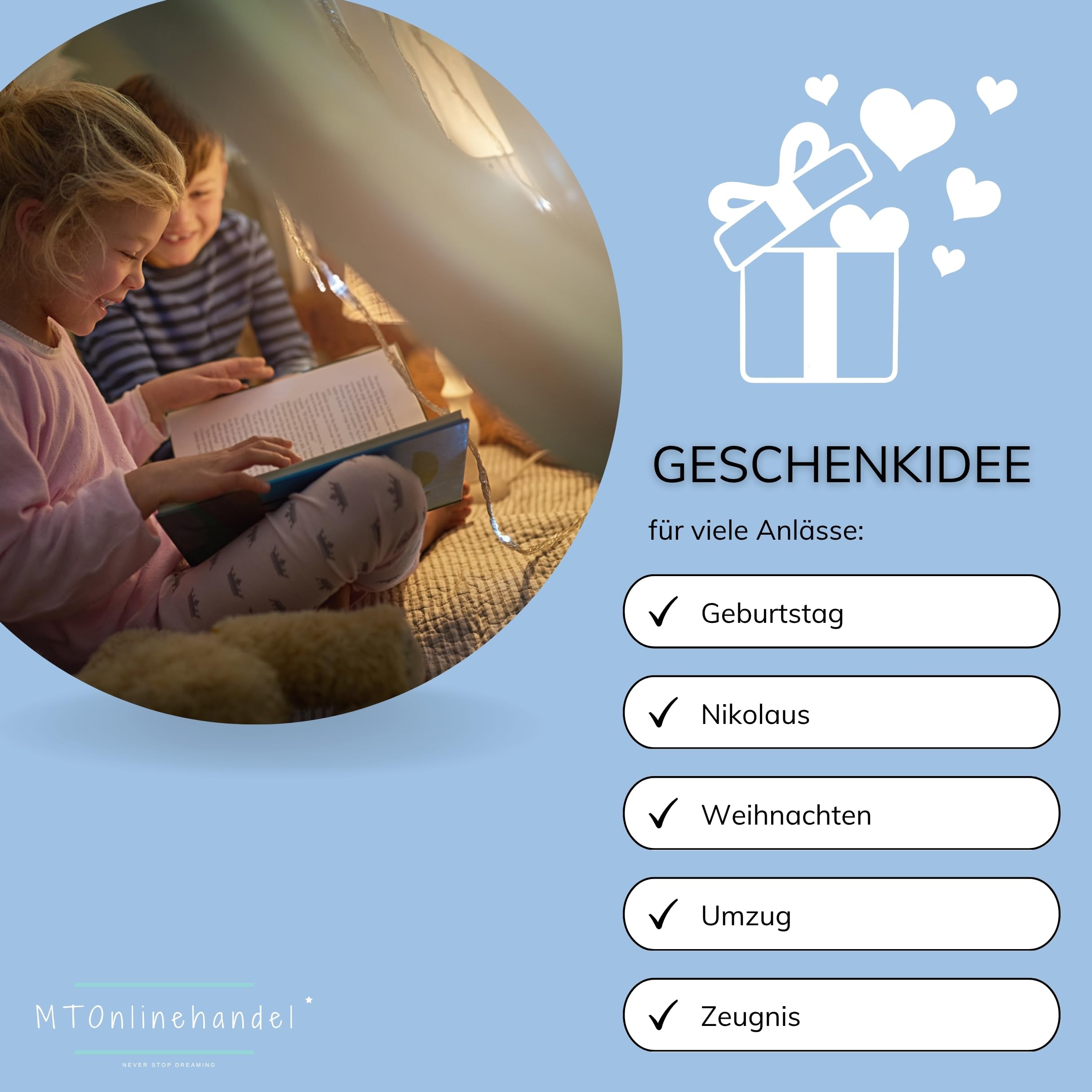 MTOnlinehandel Bluey Bettwäsche 135x200 Baumwolle für Mädchen und Jungen, Wendemotiv Kinderbettwäsche, 1x Kissenbezug 80x80 + Bettbezug 135x200, Öko Tex