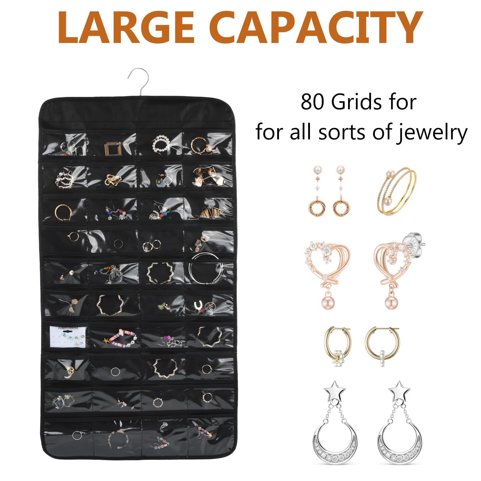 Rangement Bijoux Murale Suspendue, Support Pour Boucles D'Oreilles