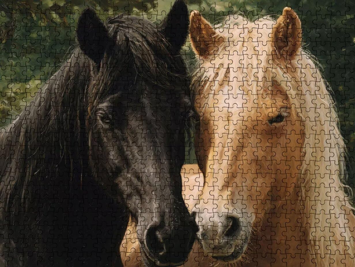 Puzzle 2000 para Adultos, Caballo Oscuro, Caballo MarróN YHPGL7-306