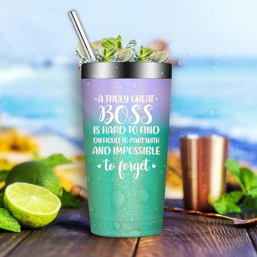 Miniatura 6 de BIRGILT A Truly Great Boss is Hard to Find Regalos para el Día del Jefe Regalo de despedida para jefe Jubilación, cumpleaños, regalos de Navidad