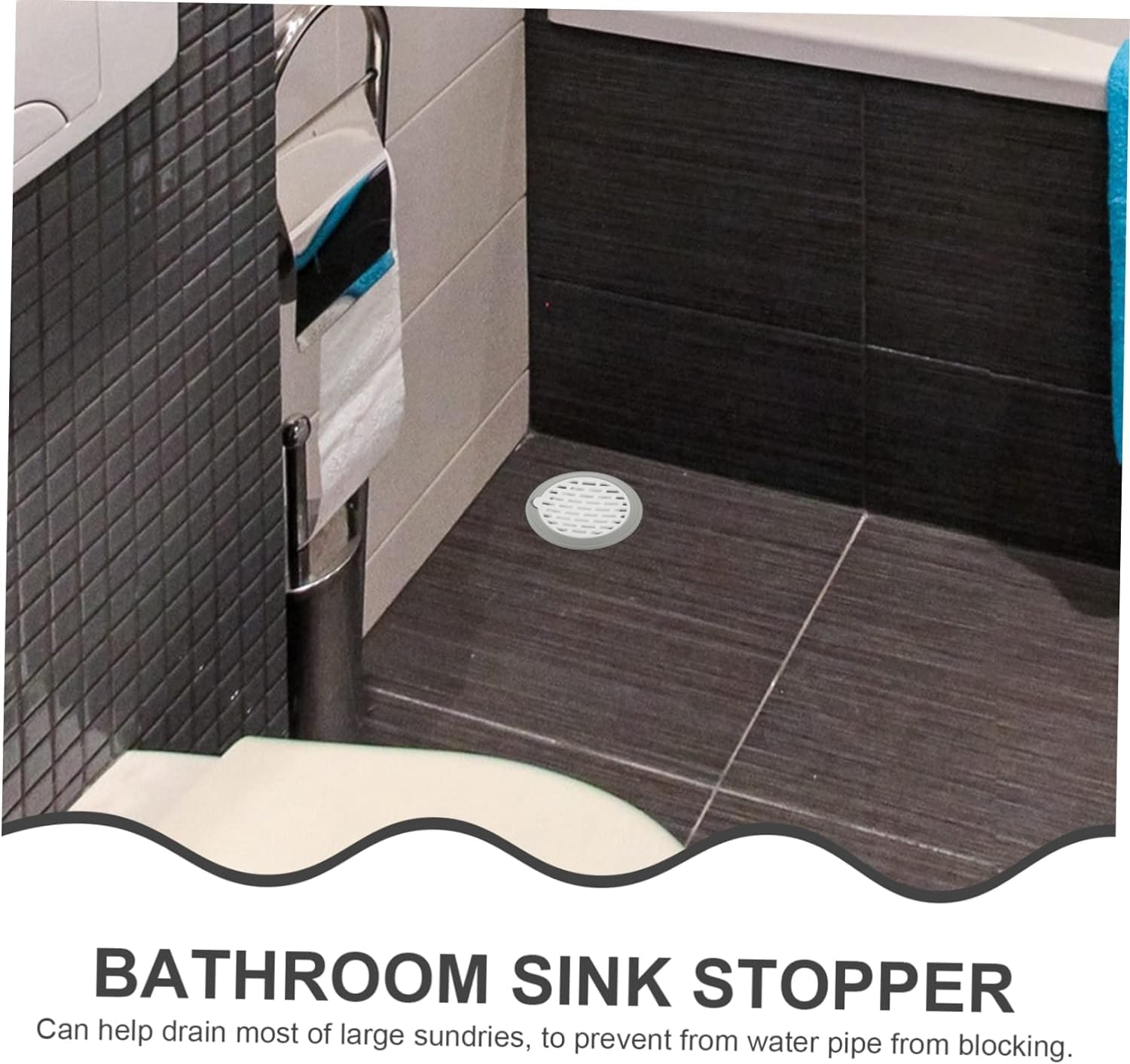 Tapón de filtro de baño, 12 piezas Drenaje de piso Tapón de drenaje de ducha Drenaje de fregadero de cocina Colador de fregadero de baño Sello de drenaje de piso patentado Colador de piso Tapón de bañ