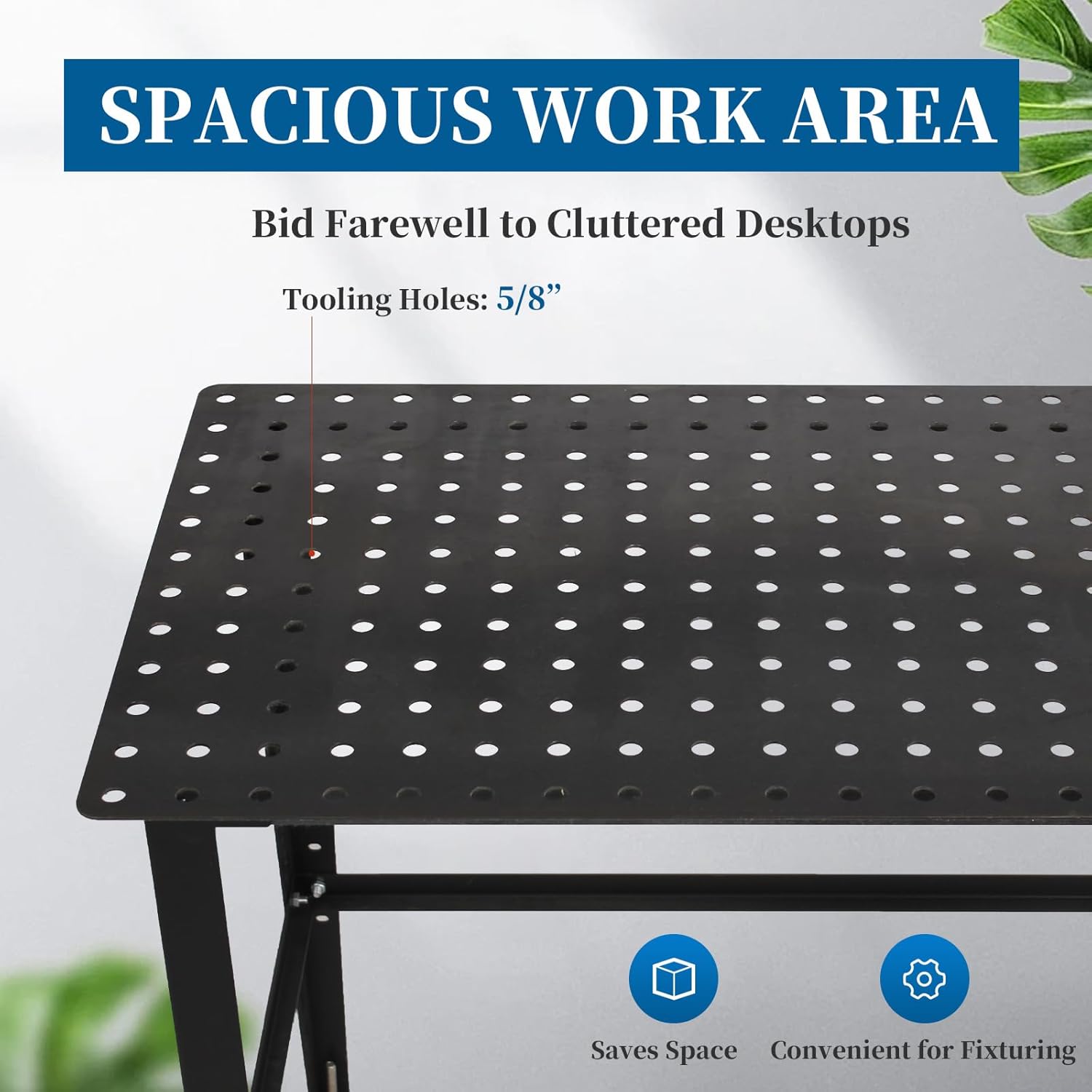 Welding Table,36''×24'' Welding Workbench with 5/8'' Fixture Holes,1200LBS Weiding Fixture Table with Leveling Feet
