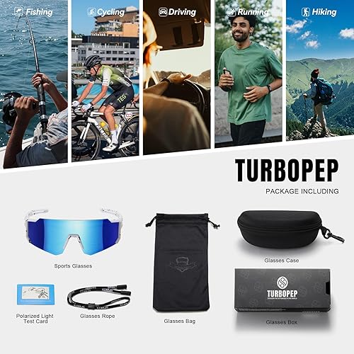 Miniatura 7 de Gafas de sol deportivas polarizadas para hombres y mujeres, lentes de sol de pesca, ciclismo, bicicleta de montaña, béisbol, con protección UV