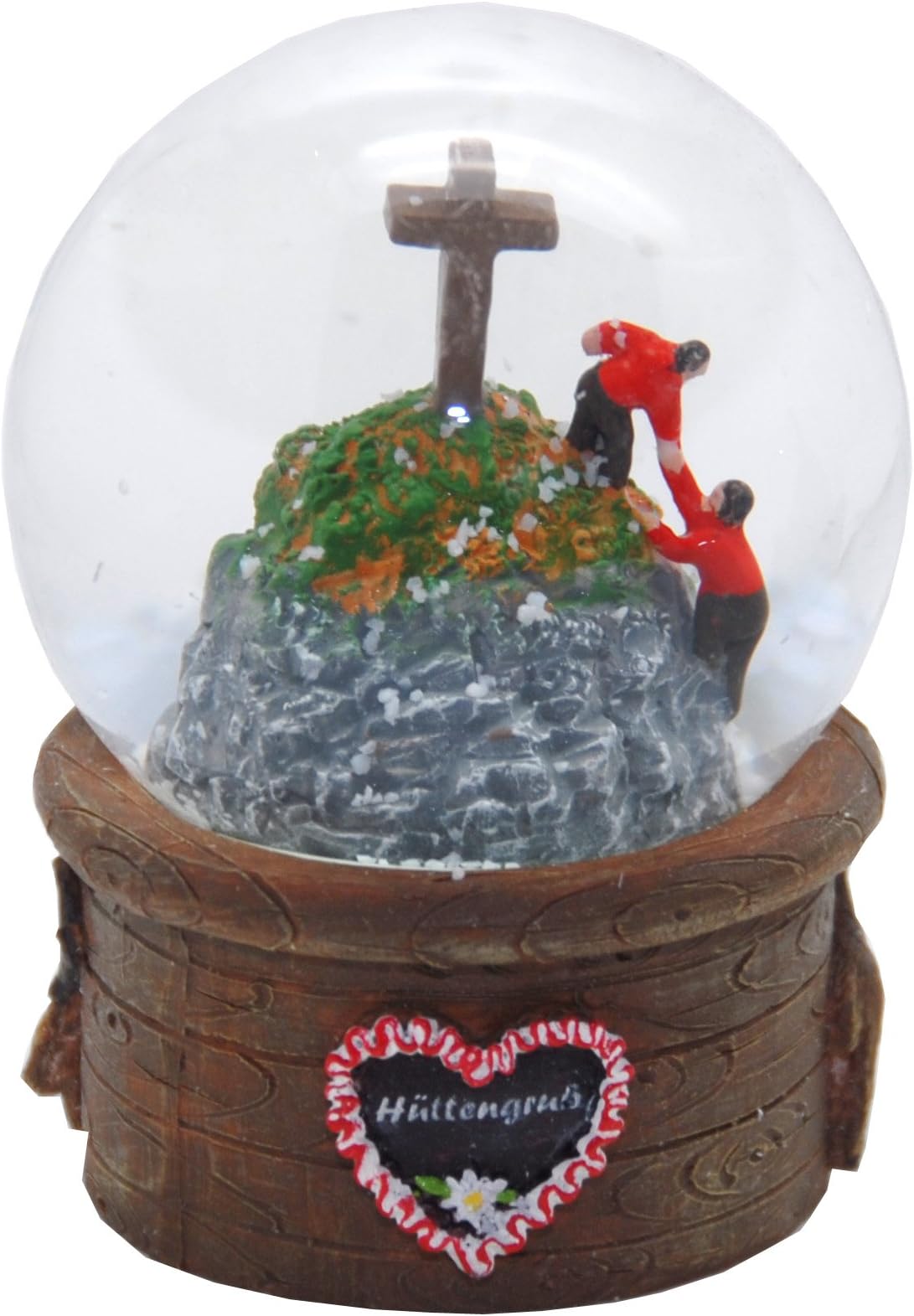 30060 souvenir snow globe greeting, peak towers, 65 mm diameter.