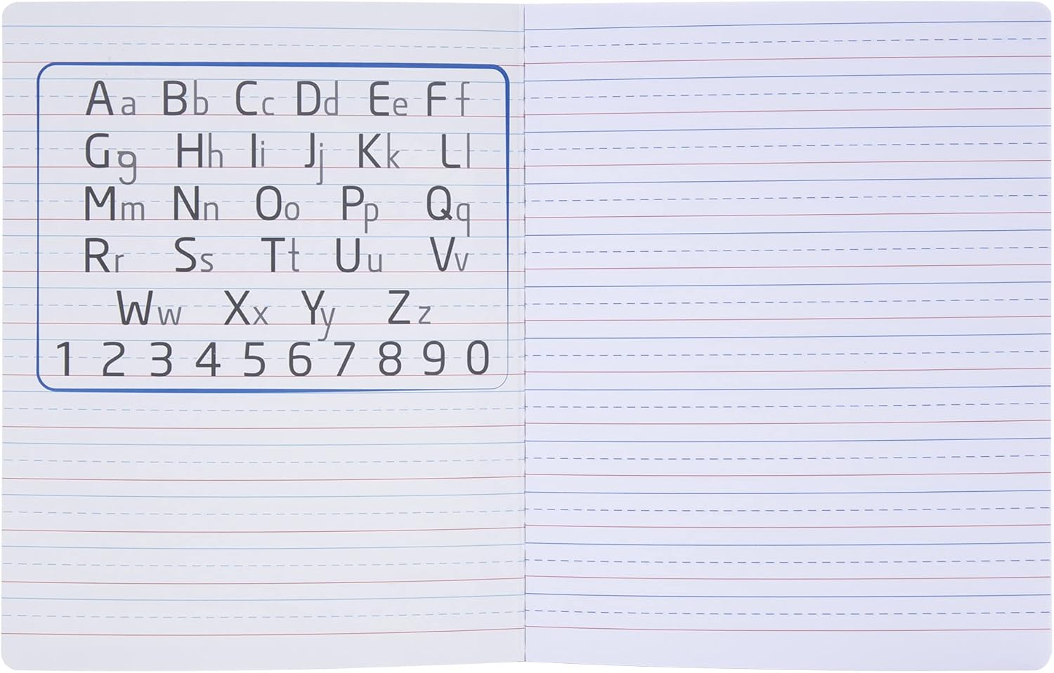 Mintra Primary Composition Notebook, 24 units 6-4 Pack, Assorted Colors, 80 Sheets, 7.5in x 9.75in, Full Sheet, Ruled with Drawing Area, Flexible Hardcover Journal, Grades K-2, School & Home Use