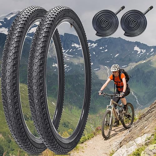 Miniatura 6 de SIMEIQI Neumáticos de bicicleta de 24 pulgadas26 pulgadas, 24 x 2.125, 26 x 2.125, neumáticos de repuesto o tubos interiores AV de 1.260 in válvula