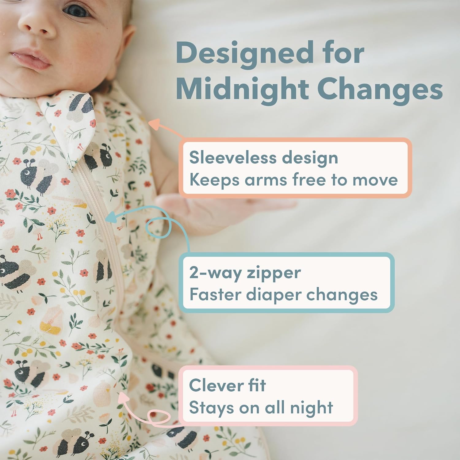 Loulou Lollipop Tencel Lyocell Wearable Baby Blanket Sleeping Bag, Unisex Infant Toddler, 1.0 TOG, 2-Way Zipper Sleepsack