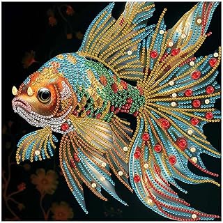 5D DIY Diamond Painting Kit, Carp Suitable for Adults Special Diamond DIY Art Kit for Home Decoration and Gift Selection
