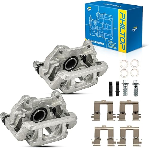 Miniatura 65 de PHILTOP Conjunto de Pinza de Freno de Disco Delantero Compatible con Jeep Wrangler 1990-2006, Jeep Cherokee 1990-2001, Grand Cherokee 1993-1998