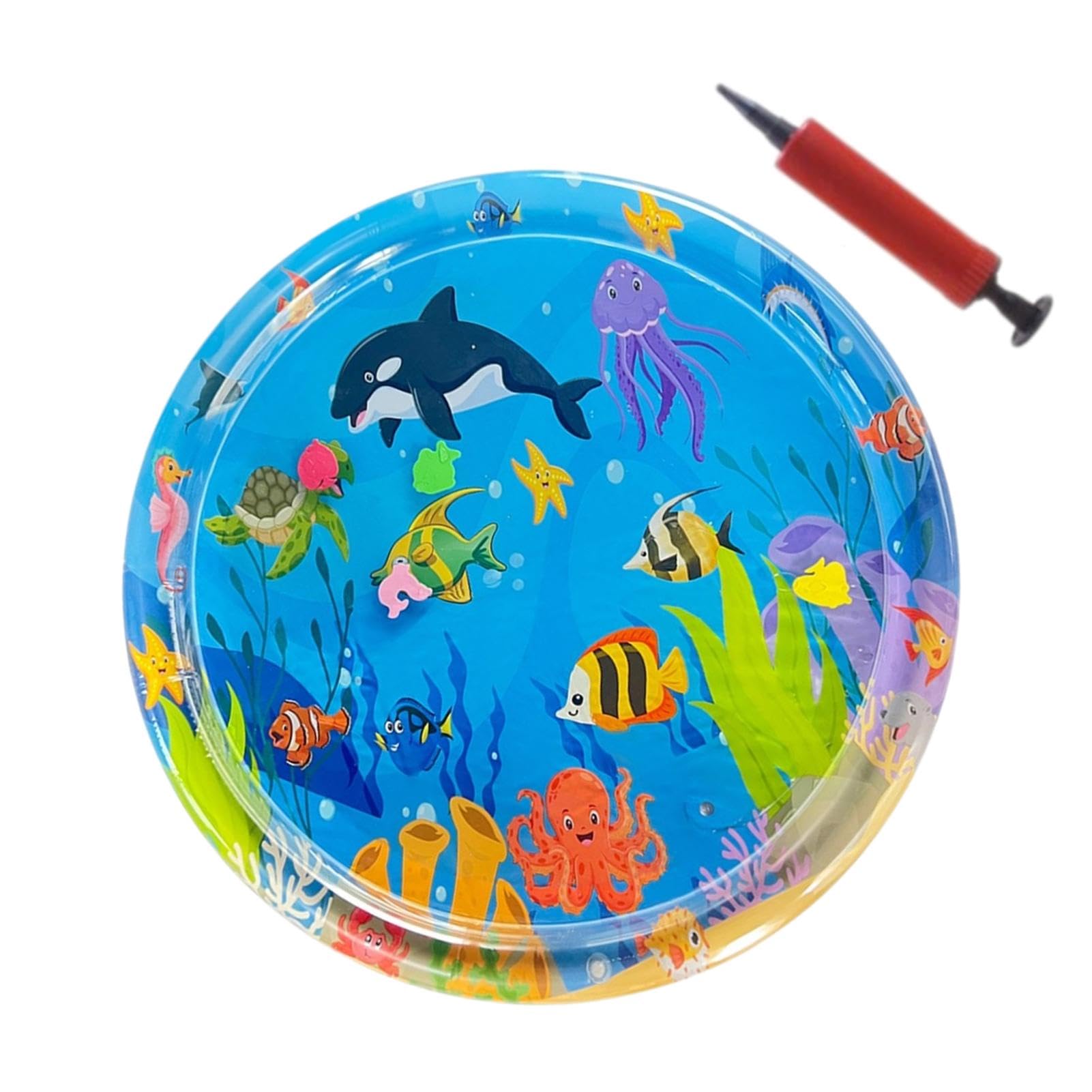 Alfombra De Juego De Agua Sensorial Para Gatos | Estera Sensorial De Agua Inflable Para Mascotas | Alfombra De Agua Para Gatos De Verano Con Inflador | Tapete De Juego Con Sensor De Agua Engrosado