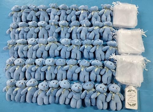 Miniatura 5 de Juego de 50 juegos de osos pequeños para baby shower, osos de peluche pequeños a granel de 4.72 pulgadas, mini animales de peluche pequeños con