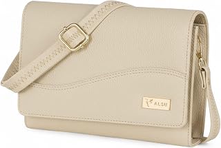 ALSU Women’s Vegan Leather Sling Bag| Stylish Crossbody Purse with Zipper Pocket & Card Slots | Magnetic Closure, Adjustab... Price In India