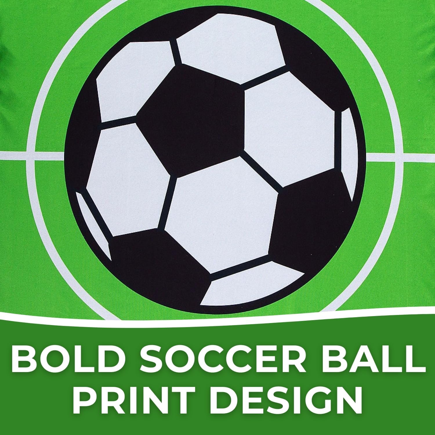 Fun Express 4 ft. 6" x 4 ft. 6" Soccer Fleece Tied Throw Craft Kit - Makes 1