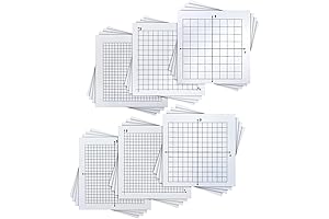 24 Mini Graph Paper Sticky Note Pads with 600 Sheets