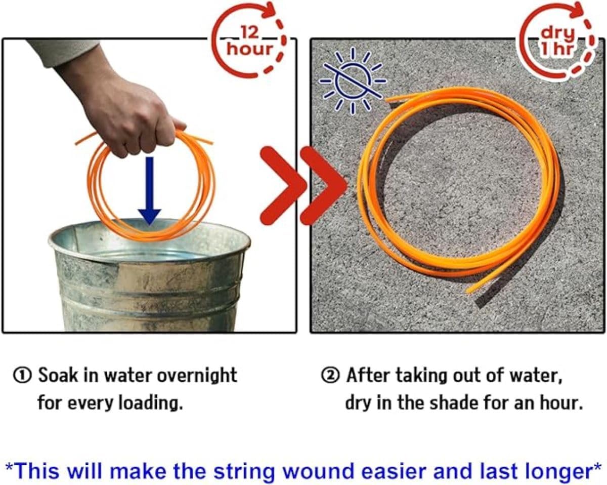 Tri-Clone Kodiak 5 Pound 0.155” x 525’ Heavy-Duty Triangle String Trimmer Line - Commercial Grade Triangle Weed Eater String, Orange