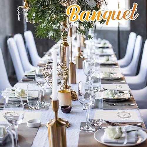 Miniatura 7 de Paquete de 200 servilletas desechables con monograma de papel de aluminio plateado con letra W, toallas de papel de mano desechables con iniciales