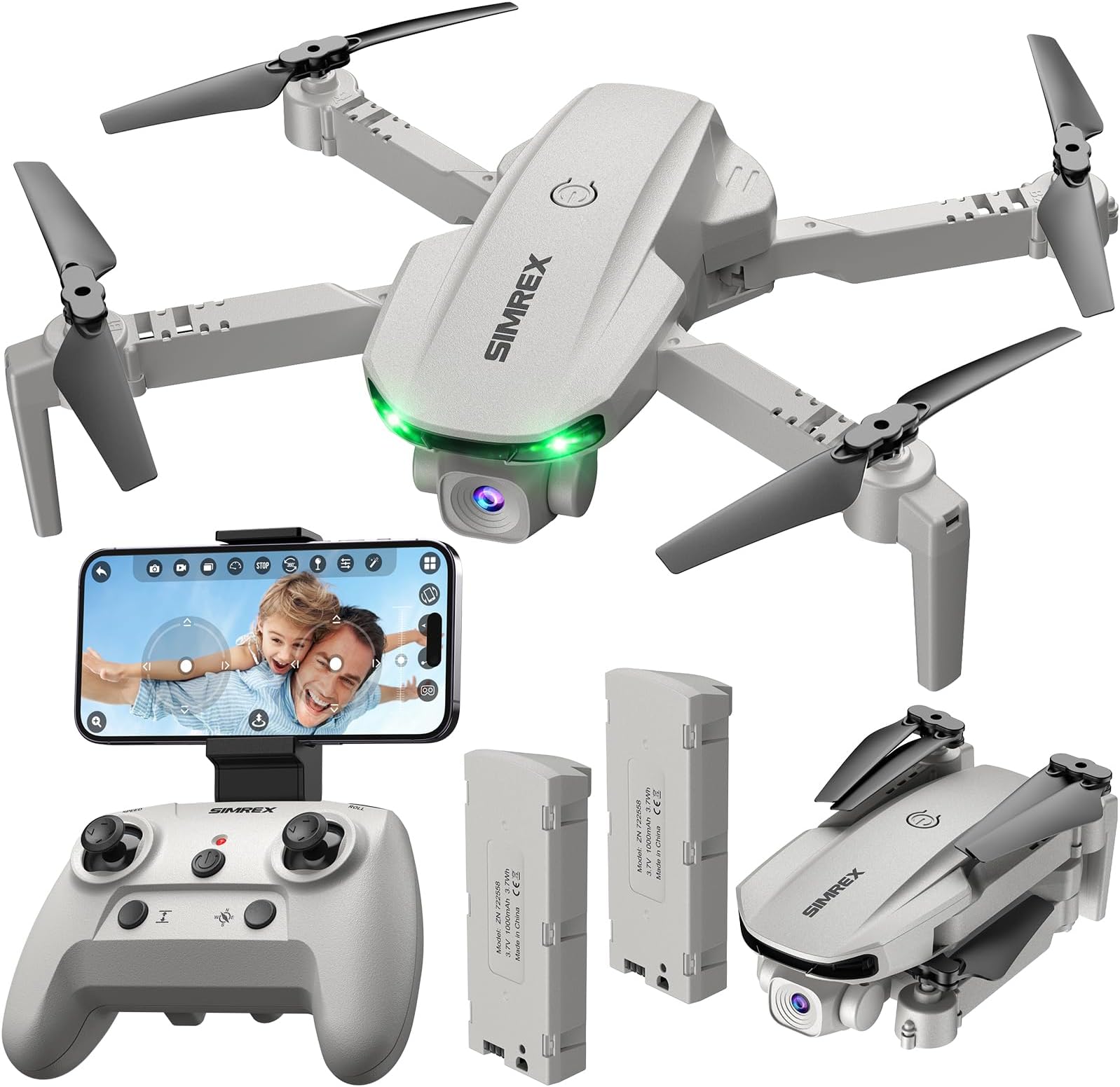 Potensic Drone D18 Pieghevole Con Fotocamera 1080P A Flusso Ottico WiFi - Foto 3