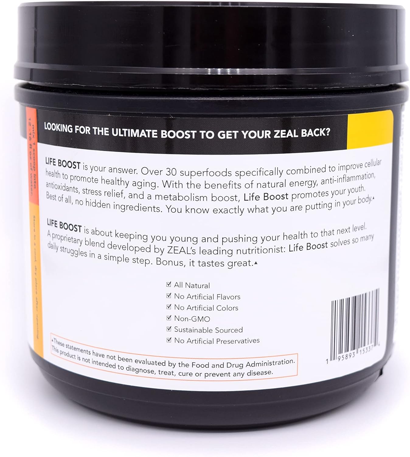 Life Boost Superfood Powder todo natural mezcla de verdes cúrcuma