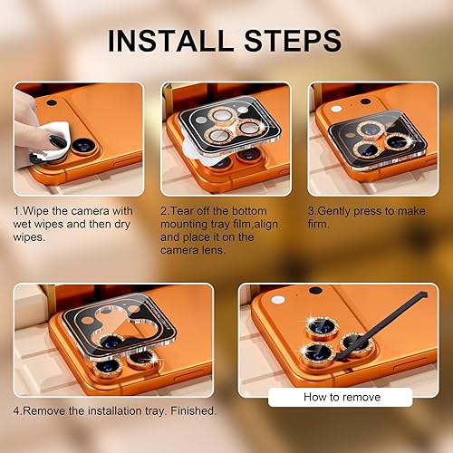 Miniatura 177 de Misea [3+1] Protector de lente de cámara para iPhone 14 Pro/iPhone 14 Pro Max, protector de pantalla de vidrio templado 9H, protector de pantalla