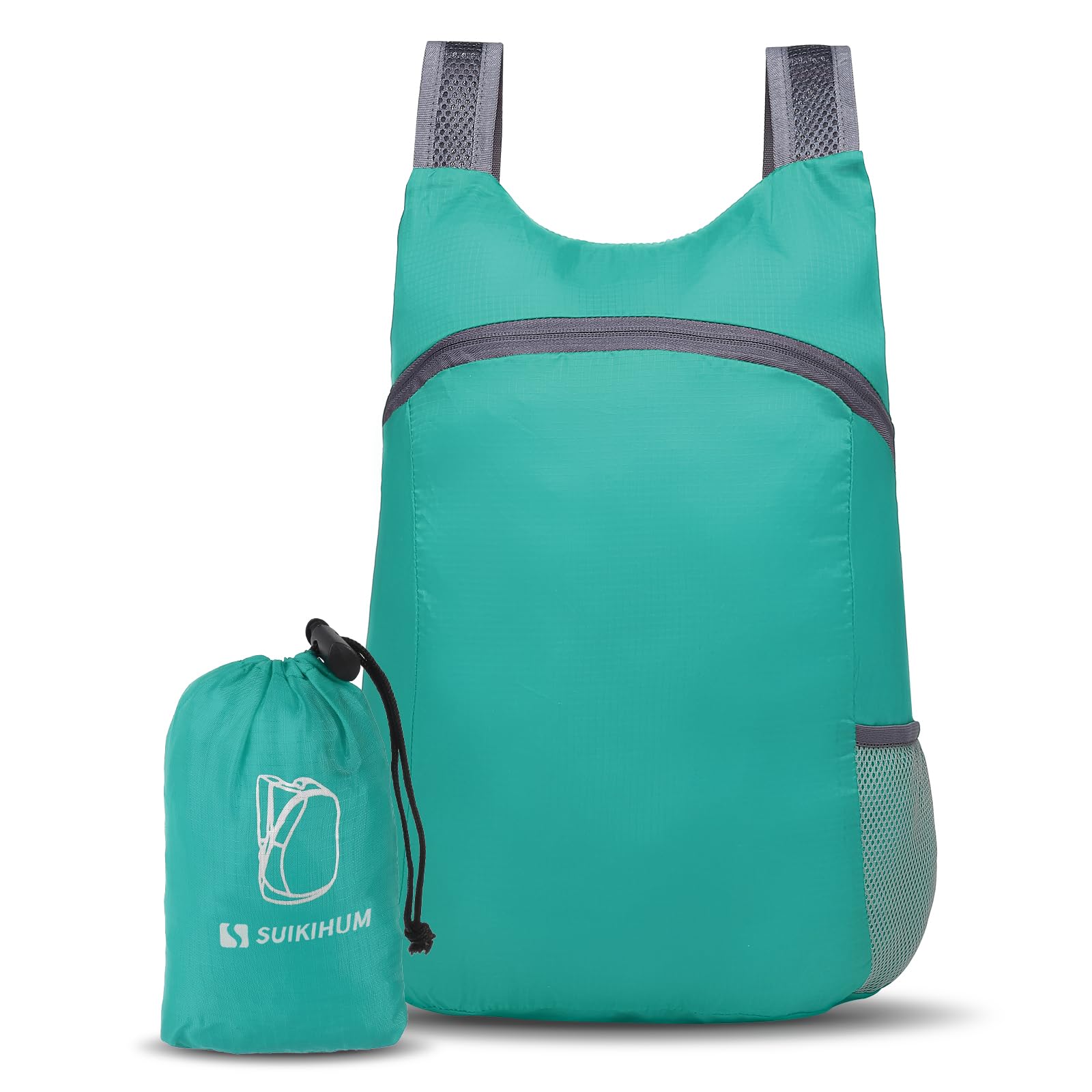 SUIKIHUM 20L Ultra Hiking-Daypack Lightweight Foldable Travel Packable Backpack for Camping Cycling Outdoor,Lake Blue