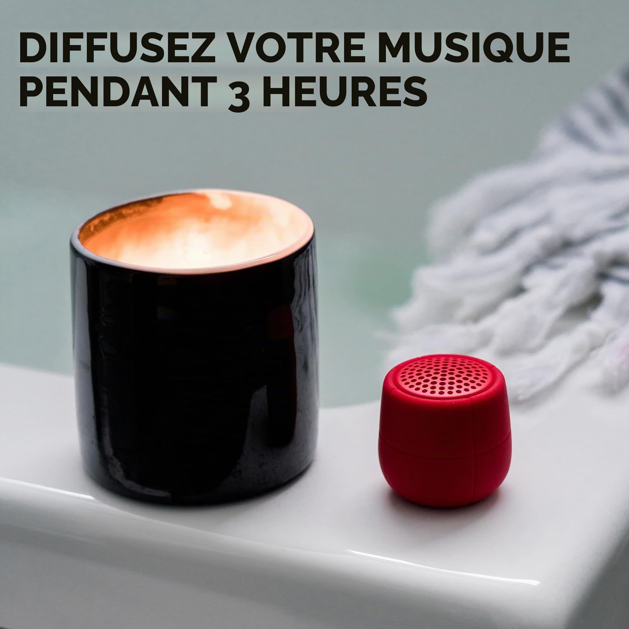 Lexon MINO X - Haut-Parleur Bluetooth Portable IPX7 Flottant et résistant à l'eau - 3W - Rose
