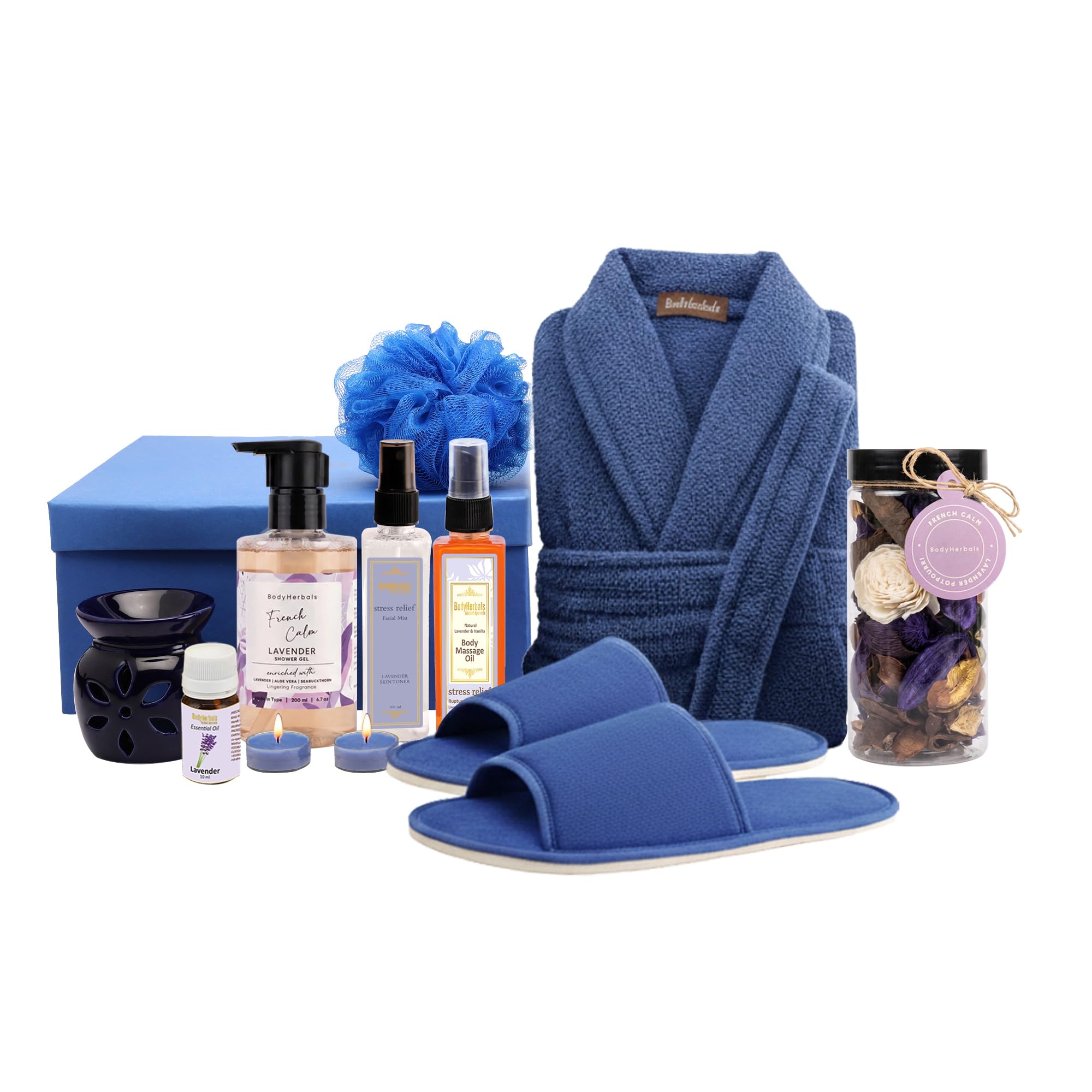 BodyHerbals De-Stress Lavender Skincare Gift Set For Women and Men| | Gift Box Hamper For Couple| 9 Pcs| Luxury Gift for Birthdays, Anniversaries, Wedding and Special Celebrations| 100 % Vegan-image-39