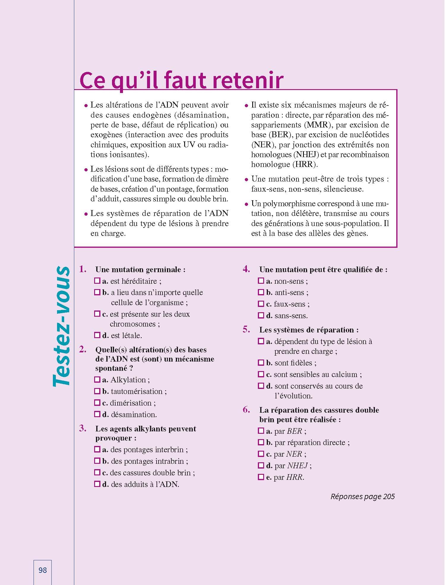 Biologie moléculaire: Les fondamentaux, Cours avec exemples concrets, 80 QCM et exercices corrigés